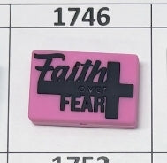 1745- Faith Over Fear Pink Focal Bead