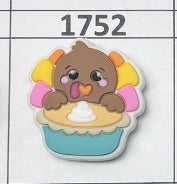 1752- Turkey Pumpkin Pie Focal Bead