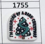 1755- Dark Christmas Focal Bead