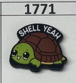 1771- Shell Yeah Turtle Focal Bead