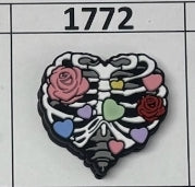 1772- Heart Ribcage Focal Bead