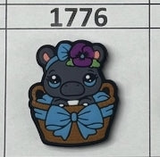 1776- Baby Hippo Focal Bead