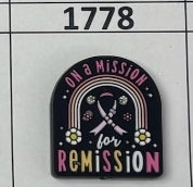 1778- On a Mission for Remission  Focal Bead