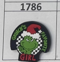 1786- Grinch$ Favorite Girl Focal Bead