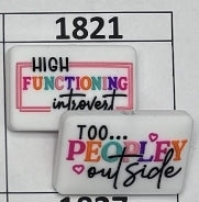 1821- High Functioning Introvert Focal Bead