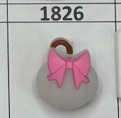 1826a- 3D White Glitter Pumpkin Focal Bead