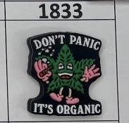 1833- Don't Panic It's Organic Focal Bead