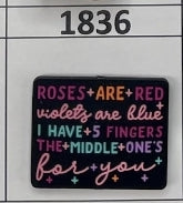 1836- Roses are Red Focal Bead