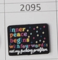 2095- Inner Peace Begins Focal Bead