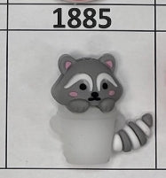 1885- Raccoon Trash Can Focal Bead