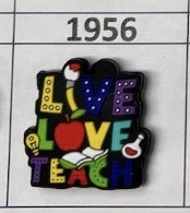 1956- Live Love Teach Focal Bead