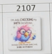 2107- Checking My Birth Certificate Focal Bead