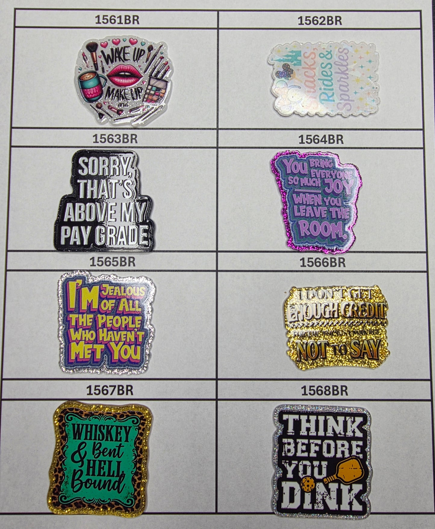 0000- Acrylic Flatback Catalog