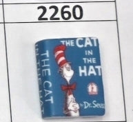 2260- Cat in Hat Book Focal Bead