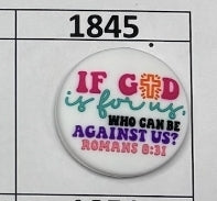 1845- If God is for Us Focal Bead