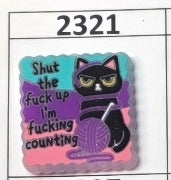 2321-Shut the F up I'm F'ing Counting Clear Focal Bead