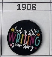 1908- God is Still Writng Focal Bead