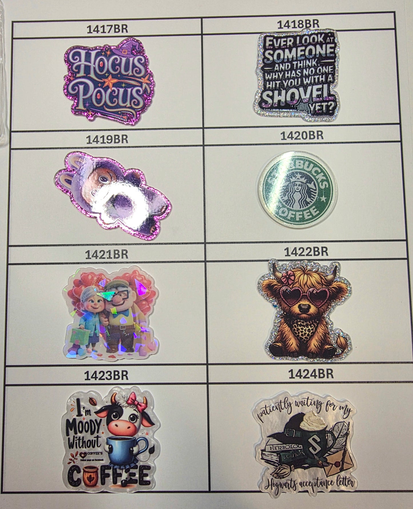 0000- Acrylic Flatback Catalog