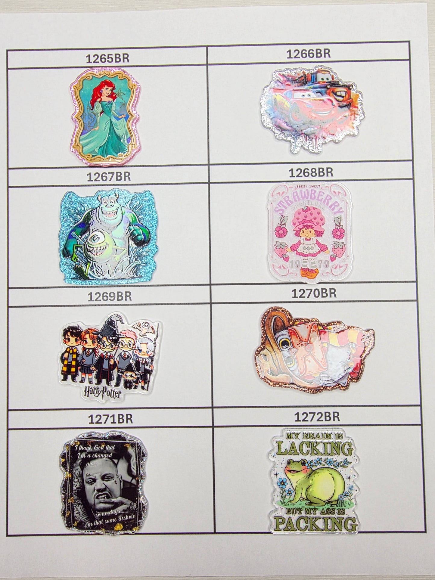 0000- Acrylic Flatback Catalog