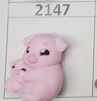 2147-  Pig Fam Focal Bead
