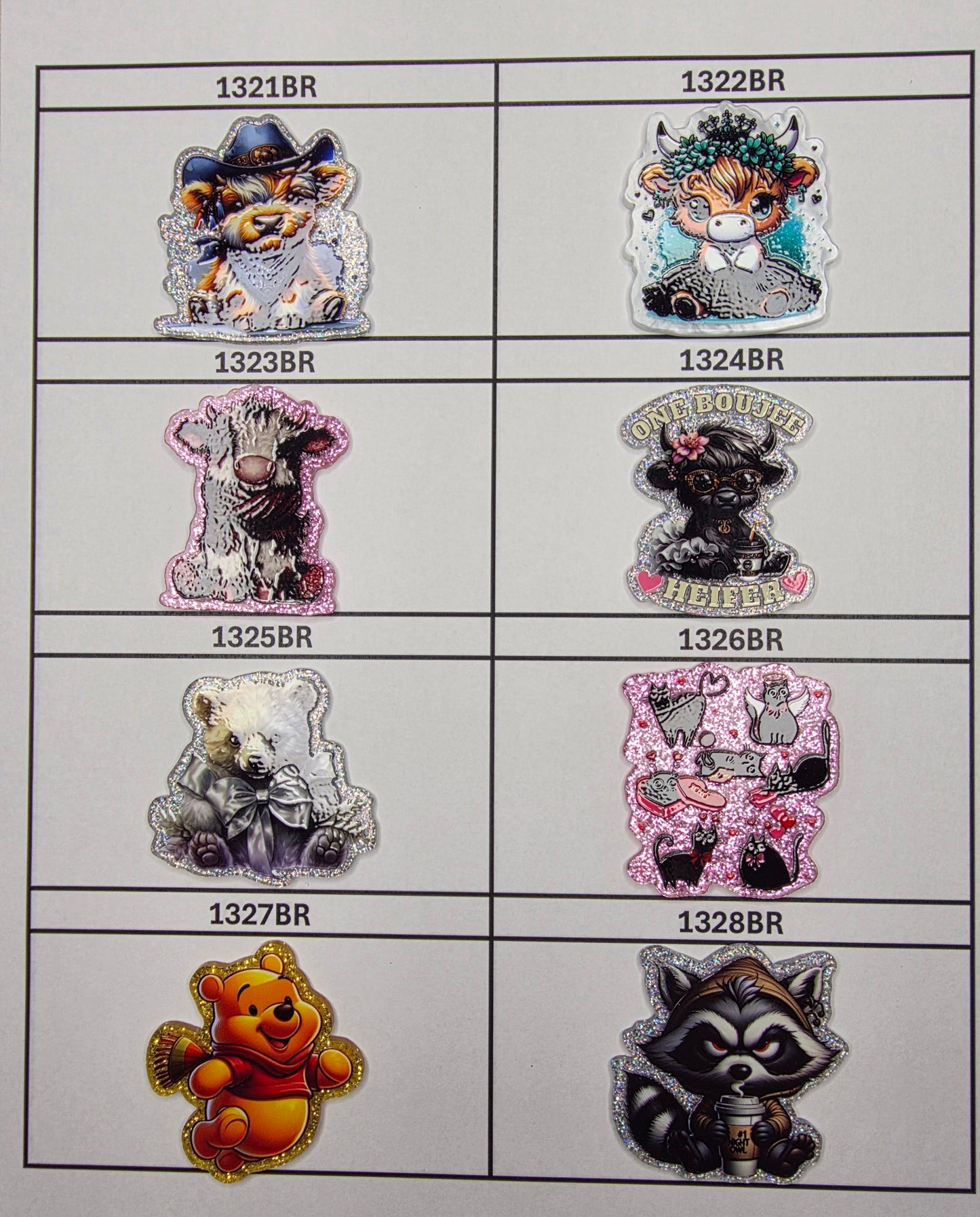 0000- Acrylic Flatback Catalog