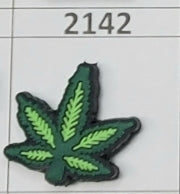 2142-  Green Leaf Focal Bead