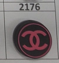 2176- Dark Pink CupCake C Focal Bead