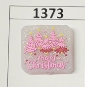 1373- Merry Christmas Focal Bead