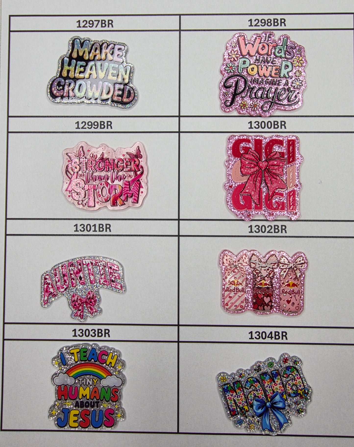 0000- Acrylic Flatback Catalog