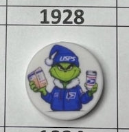 1928- Postal G Coffee Focal Bead