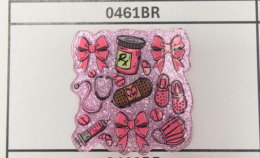 0461BR- RX Bandaid,Bow, Crocs, Steth