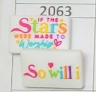 2063- Stars Were Made to Worship Focal Bead