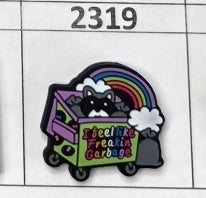 2319-Feel Like Freakin Garbage Focal Bead