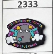 2333- Rainbows, Puppies & True Crime Focal Bead
