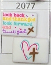 2077- Look Back & Thank God Focal Bead