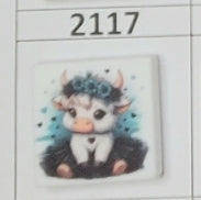 2117- TuTu Moo Moo Focal Bead
