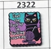 2322-Shut the F up I'm F'ing Counting Black Focal Bead