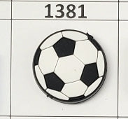 1381- Soccer Ball Focal Bead