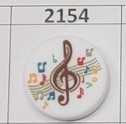 2154-  Music Note Focal Bead