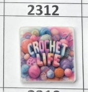 2312-Crochet Life Focal Bead