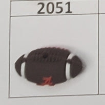 2051- 3D Bama Football Focal Bead