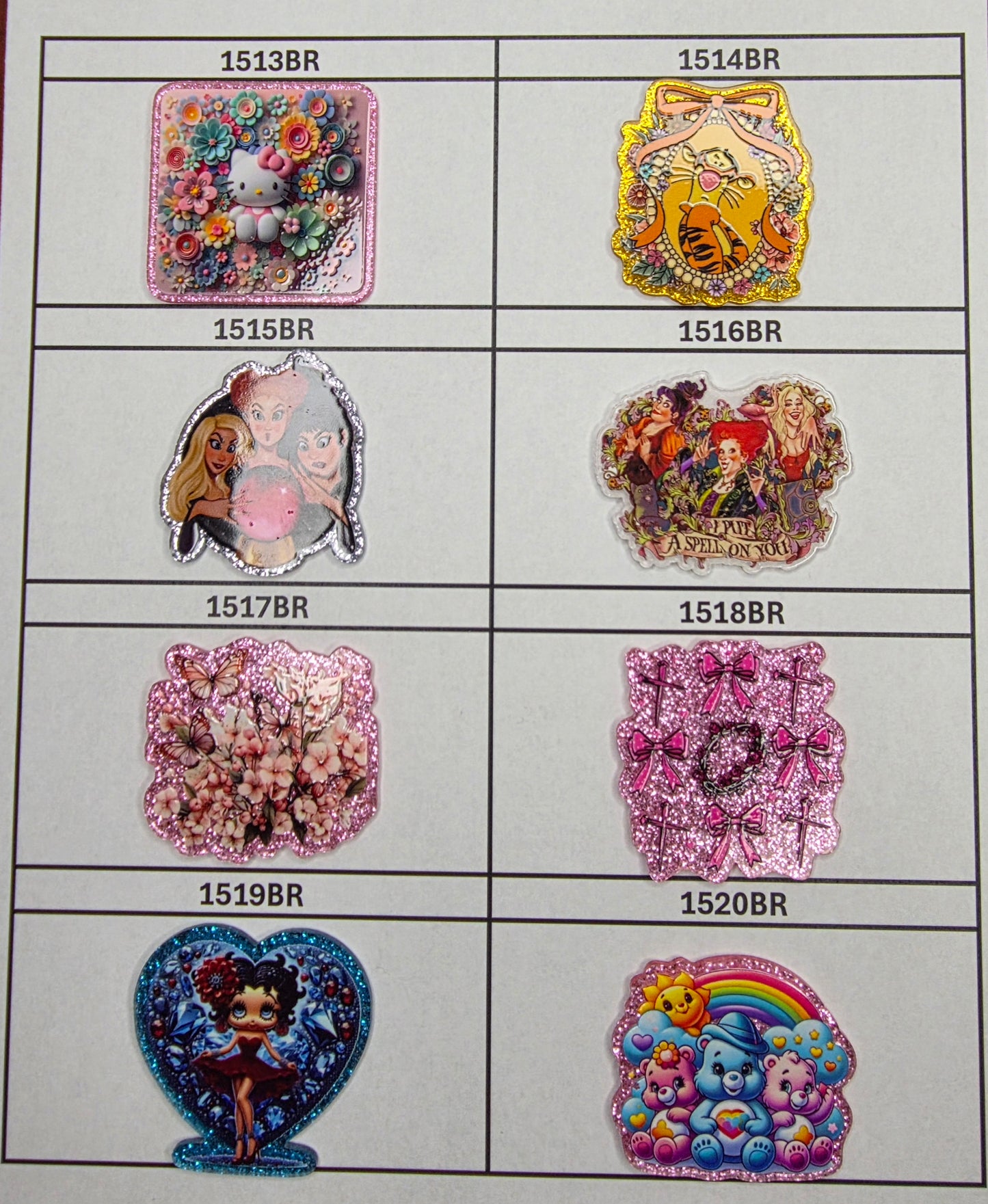 0000- Acrylic Flatback Catalog