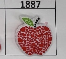 1887- Apple Heart Focal Bead