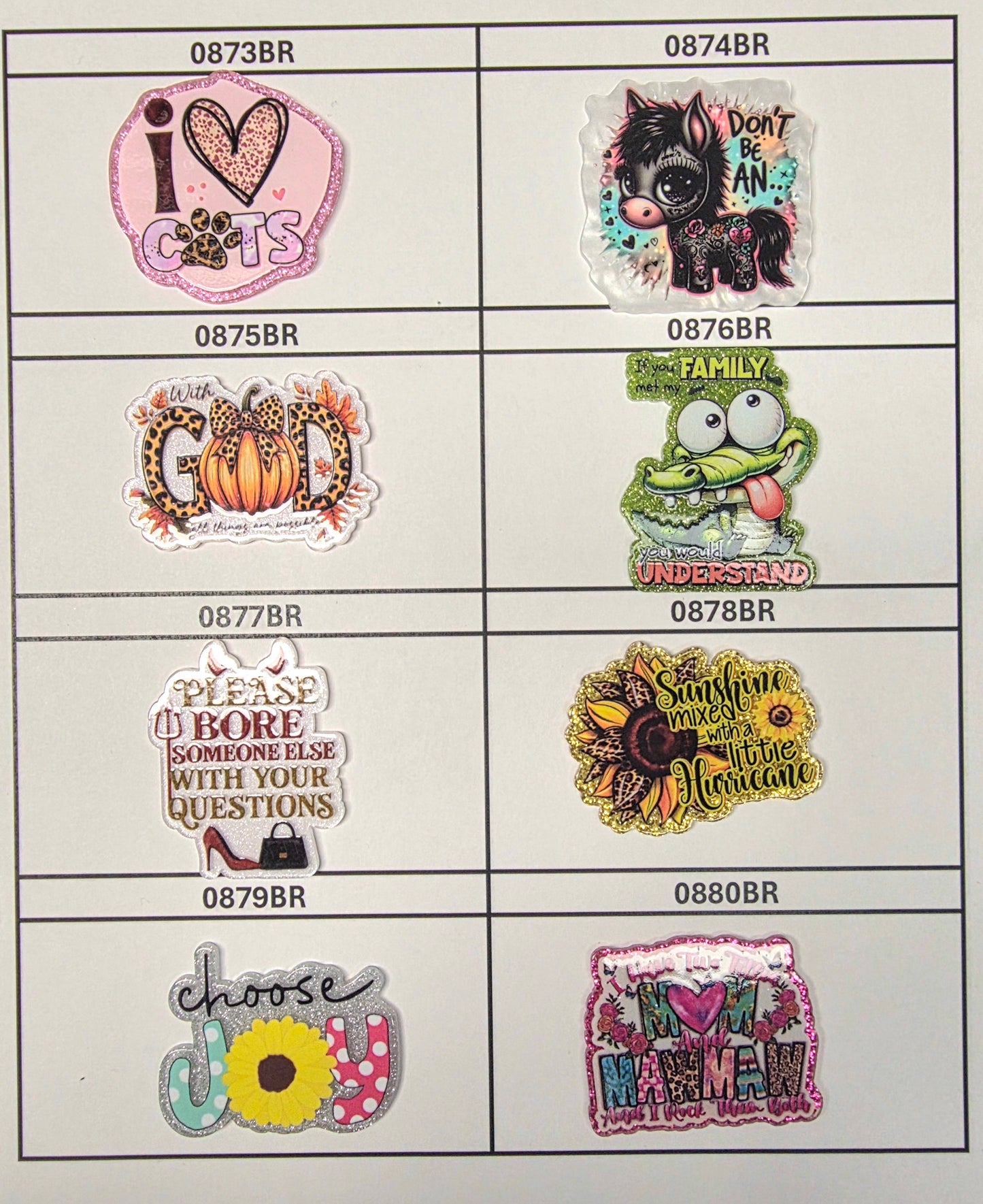 Acrylic Flatback Catalog