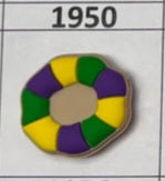 1950- Mardi Gras Focal Bead