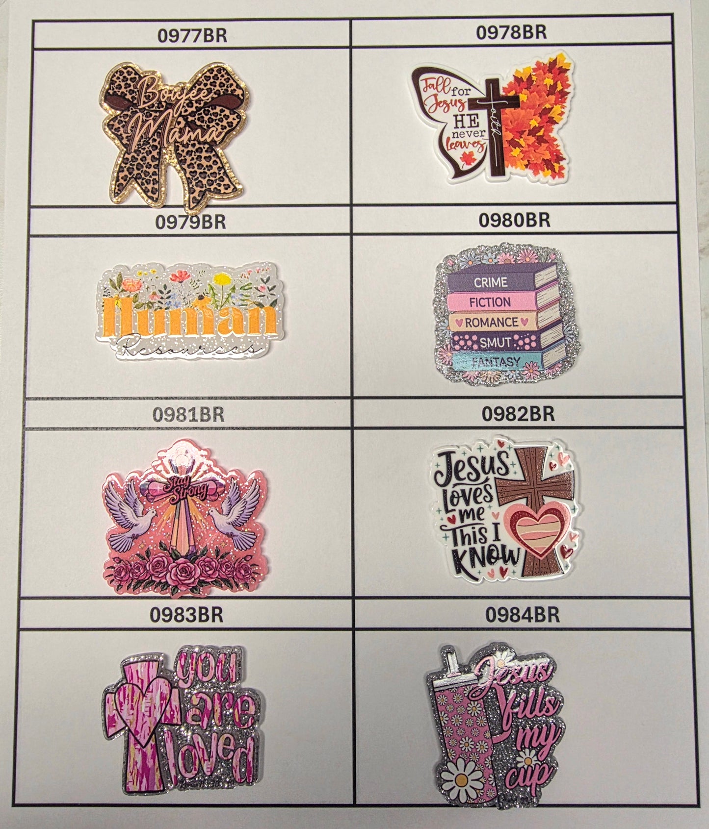 Acrylic Flatback Catalog