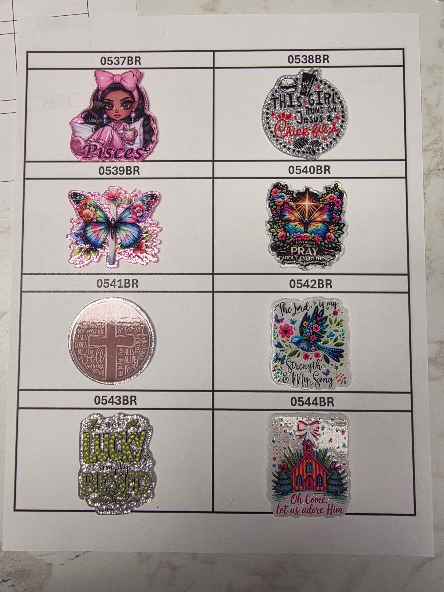 Acrylic Flatback Catalog