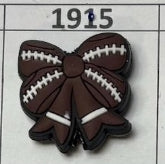 1915- Football Bow Focal Bead