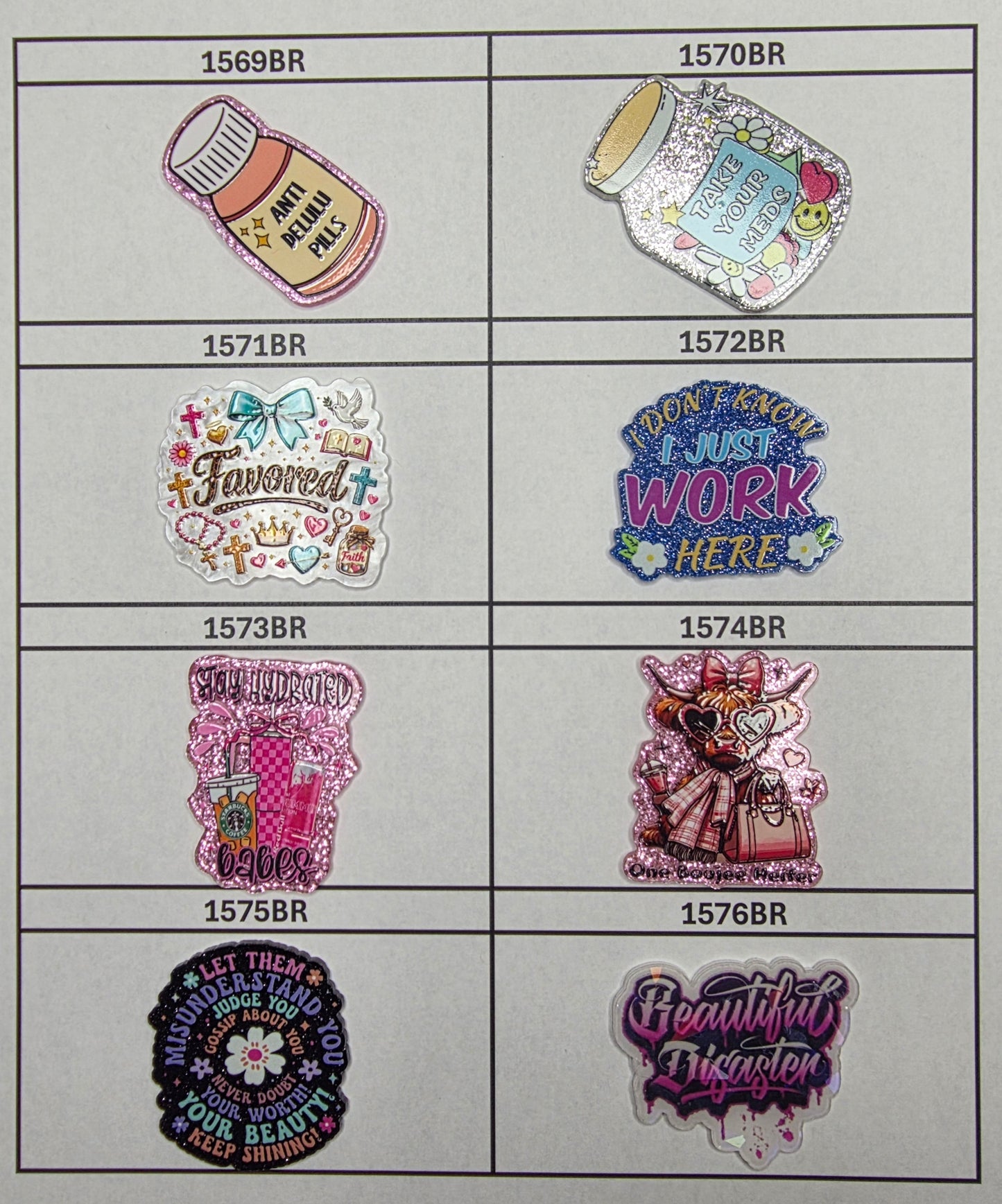 0000- Acrylic Flatback Catalog