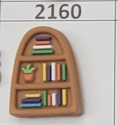 2160-  Arched Bookshelf 3D Bow Focal Bead